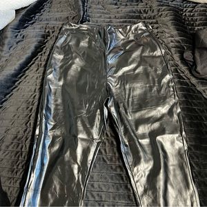 Trendy Faux Leather Pants